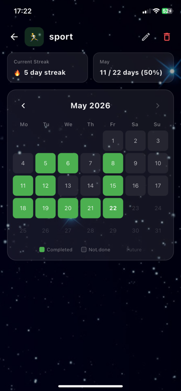 AstroHabit Screenshot 2